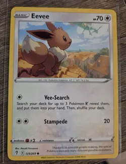 Eevee 125/203 Pokemon SWSH07 Evolving Skies Regular Card Lot x2. Fast Shipping - Image 3