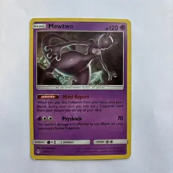 Mewtwo - 75/214 - Pokemon Unbroken Bonds Sun & Moon Cosmos Holo Rare Card NM - Image 1