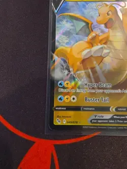 Dragonite v Pokemon Go Holo Rare Card 49/78 Near Mint Condition - Image 4