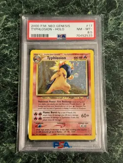 Pokemon Typhlosion #17 Holo T17 2000 Neo Genesis - PSA 8.5 NM-MT+ Pop 14 - Image 1