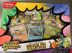 Pokemon TCG Ascended Heroes First Partner Deluxe Pin Collection Box Sealed New - Image 1