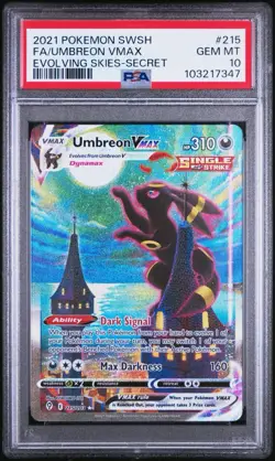 ‼2021 POKEMON SWSH FA/UMBREON VMAX EVOLVING SKIES PSA GRADE 10! SHIPS FAST💨 - Image 1