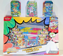 Pokemon TCG Ascended Heroes: Poster Collection + Prismatic Mini Tin Set of 3 - Image 1