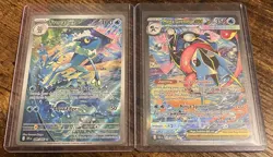 Pokemon Mega Greninja EX SIR 116/086 AND Frogadier IR 089/086 Chaos Rising - Image 1