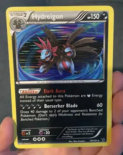 Hydreigon Holo Rare Noble Victories Darkness 79/101, 2011 Pokemon, Near Mint - Image 1