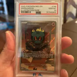 Pokemon TCG Marshadow Mega Evolution Illustration Rare Card 146/132 PSA 10 - Image 1