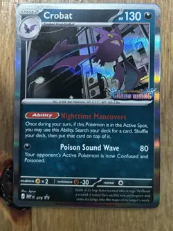 Pokemon Chaos Rising Crobat Pre-Release Stamped Promo Holo - Image 1