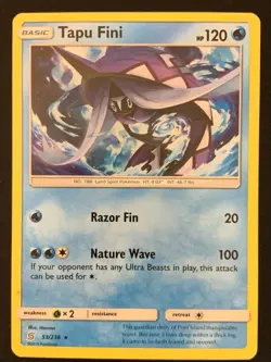 Tapu Fini (53/236) Rare NM SM11 SM - Unified Minds Pokemon TCG - Image 1