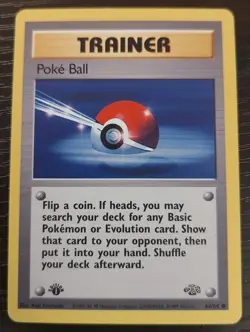 1999 Pokemon Jungle 1st Edition Poke Ball #64/64 MP - Image 1
