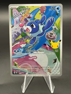 Pokemon TCG Popplio Black Star Promo #045 Me: Mega Evolution Promo full Art Holo - Image 1