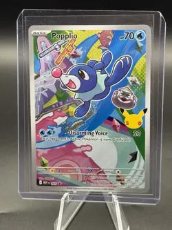 Pokemon TCG Popplio Black Star Promo #045 Me: Mega Evolution Promo full Art Holo - Image 3