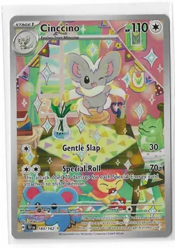 Pokemon TCG Cinccino 183/162 Illustration Rare Temporal Forces NM - Image 1