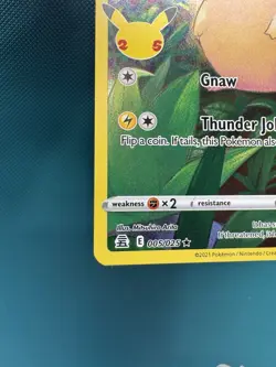 Pokemon Pikachu Card 2021 Celebrations Series 005/025 Full Art Holo LP 2810 - Image 4
