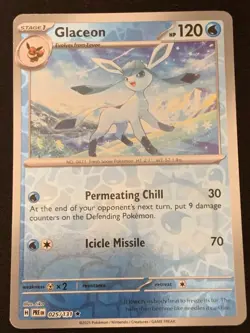 Glaceon 025/131 Reverse Holo Rare Pokemon TCG NM - Image 1