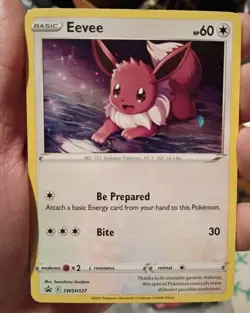 Pokemon TCG Eevee SWSH127 Sword & Shield Promo Cards Promo Holo English 60 HP - Image 1