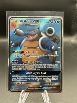 Pokemon TCG Blastoise GX SM189 Promo Holo Card Unbroken Bonds NM/M. White Edges - Image 1