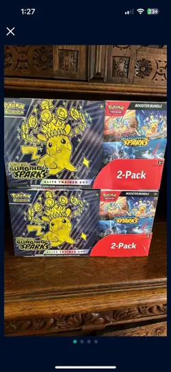 Pokemon Surging Sparks ETB and Booster Bundle Factory Sealed - Image 1