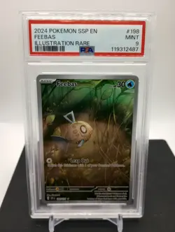 PSA 9 MINT - Feebas 198/191 Illustration Rare - 2024 Pokemon Surging Sparks - Image 1
