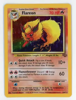 Flareon Holo - Pokemon 1999 Jungle #3 NM-MT+ / MINT - Image 1