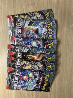 Pokemon TCG Stellar Crown Booster Packs Lot 7 Factory Sealed - Image 1