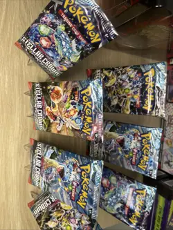 Pokemon TCG Stellar Crown Booster Packs Lot 7 Factory Sealed - Image 4