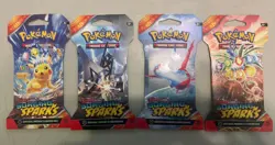 Pokemon Surging Sparks Sleeved Booster Packs. Full Art Set (4 packs) - Image 1