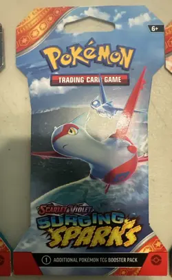 Pokemon Surging Sparks Sleeved Booster Packs. Full Art Set (4 packs) - Image 3