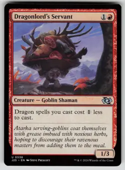 Dragonlord's Servant Uncommon Foundations Jumpstart 538 Magic: The Gathering NM - Image 1