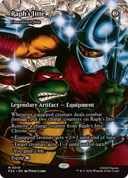 Magic The Gathering MTG Raph's Jitte Borderless Mythic Foil #0019 - Image 1