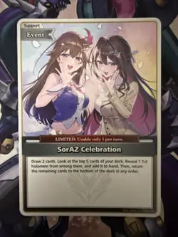 Hololive TCG SorAZ Celebration Enchant Regalia hBP05-080 Uncommon Near Mint - Image 1