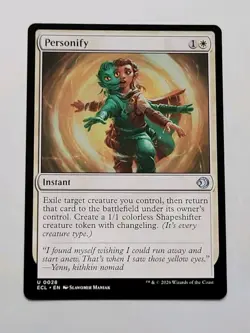 MTG - Lorwyn Eclipsed: Personify (0028) - Uncommon - Near Mint - Image 1