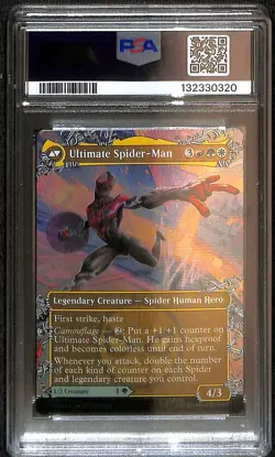 MTG Miles Morales/Ultimate Spider-Man Borderless Foil PSA 10 - Image 2