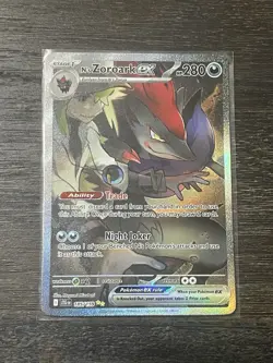 2025 Pokemon TCG S&V JTG N's Zoroark Special Illustration Rare 185/159 - NM - Image 1