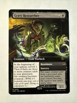 Grave Researcher (Extended Art) Secrets of Strixhaven Regular SOS Mtg - Image 1