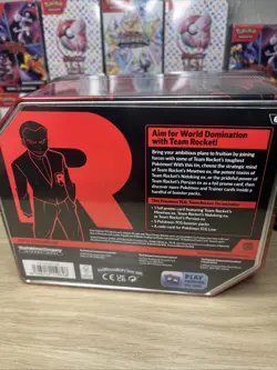 Pokemon TCG Team Rockets Persian EX Tin W/ 5 Booster Packs - Image 2
