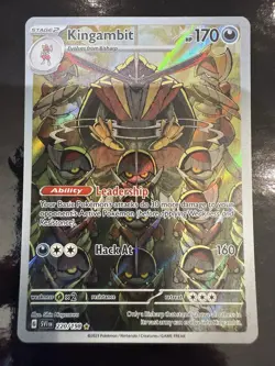 Kingambit 220/198 Pokemon Scarlet & Violet Illustration Rare Full Art Holo NM - Image 1