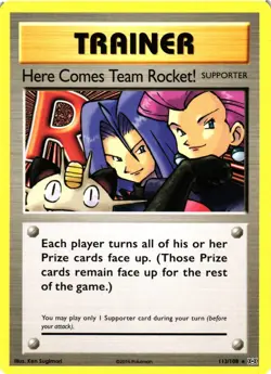 Pokemon TCG Here Comes Team Rocket! Secret Rare XY Evolutions 113/108 VLP - Image 1