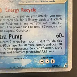 Swampert EX Holo Ultra Rare Crystal Guardians 98/100 Pokemon TCG 2006 LP - Image 4
