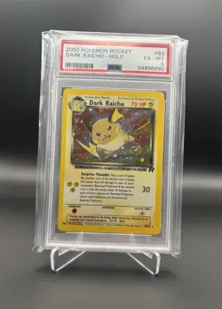 Pokemon TCG Dark Raichu Team Rocket Secret Rare-Holo 83/82 PSA 6 - Image 1