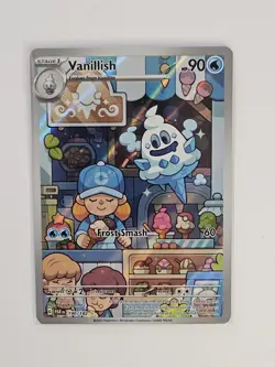 Pokemon Vanillish 190/182 SV04 Paradox Rift Illustration Full Art Holo NM - Image 1