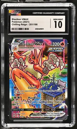 2021 Pokemon Chilling Reign #201/198 Blaziken VMAX CGC 10 - Image 1
