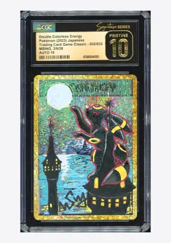 Pokemon CGC 10 PRISTINE AUTO 10 Double Colorless Energy Msing 2023 #032 CLK JPN - Image 1