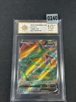 Pokemon TCG Chinese Rayquaza V SR - Scarlet & Violet, CS4bC-145 HOLO Grade 10 - Image 1