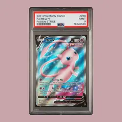 2021 POKEMON SWSH 250 MEW V FUSION STRIKE PSA 9 - Image 1