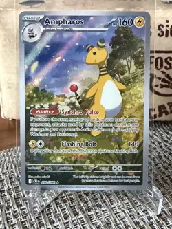 Pokemon TCG Chaos Rising Ampharos Illustration Rare Holo 090/086 Mint - Image 1