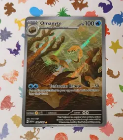Pokemon TCG Omanyte 180/165 Illustration Rare Scarlet Violet 151 English 2023 - Image 1