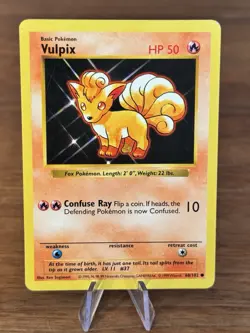 Pokemon TCG Vintage - Vulpix 68/102 Base Set Shadowless WOTC - LP - Image 1