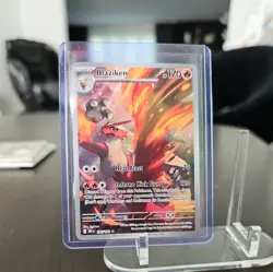 Pokemon Destined Rivals Blaziken IR Illustration Rare 192/182 - Image 1