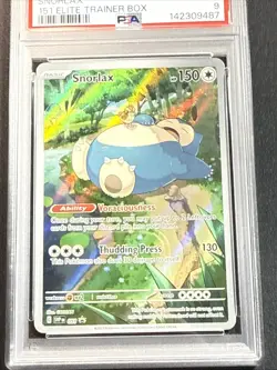 Pokemon 2023 Elite Trainer Promo 151 Elite Trainer Box #051 Snorlax PSA 9 MINT - Image 2