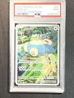 Pokemon 2023 Elite Trainer Promo 151 Elite Trainer Box #051 Snorlax PSA 9 MINT - Image 4